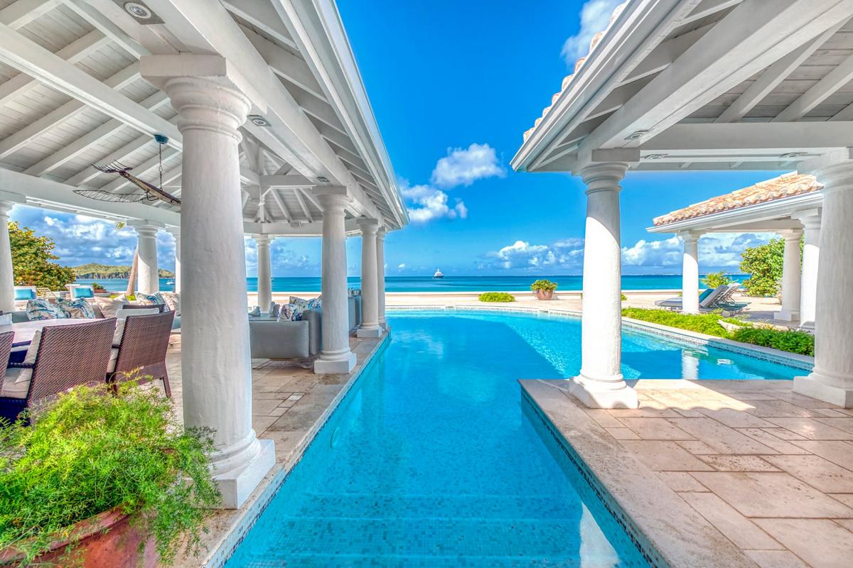 Unique Villa rental St Martin - Pool and seatings